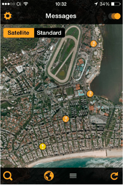 Rastreamento do SPOT Trace Através do App