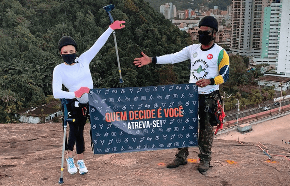 Esporte Adaptado: Meu primeiro rapel de muletas